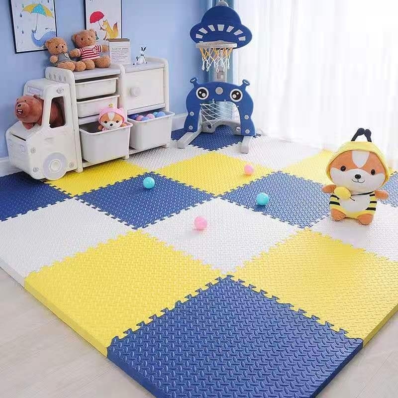 Matras Evamat Tebal 12mm 30x30cm Tekstur Kayu Matras Puzzle Karpet Puzzle Alas Lantai Playground Eva