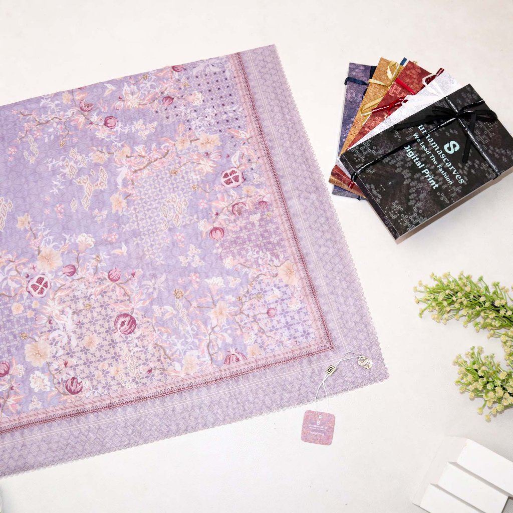 Umama Scarves Box - Kerudung Motif Hijab Segi Empat Premium Umama Scarves (include box)