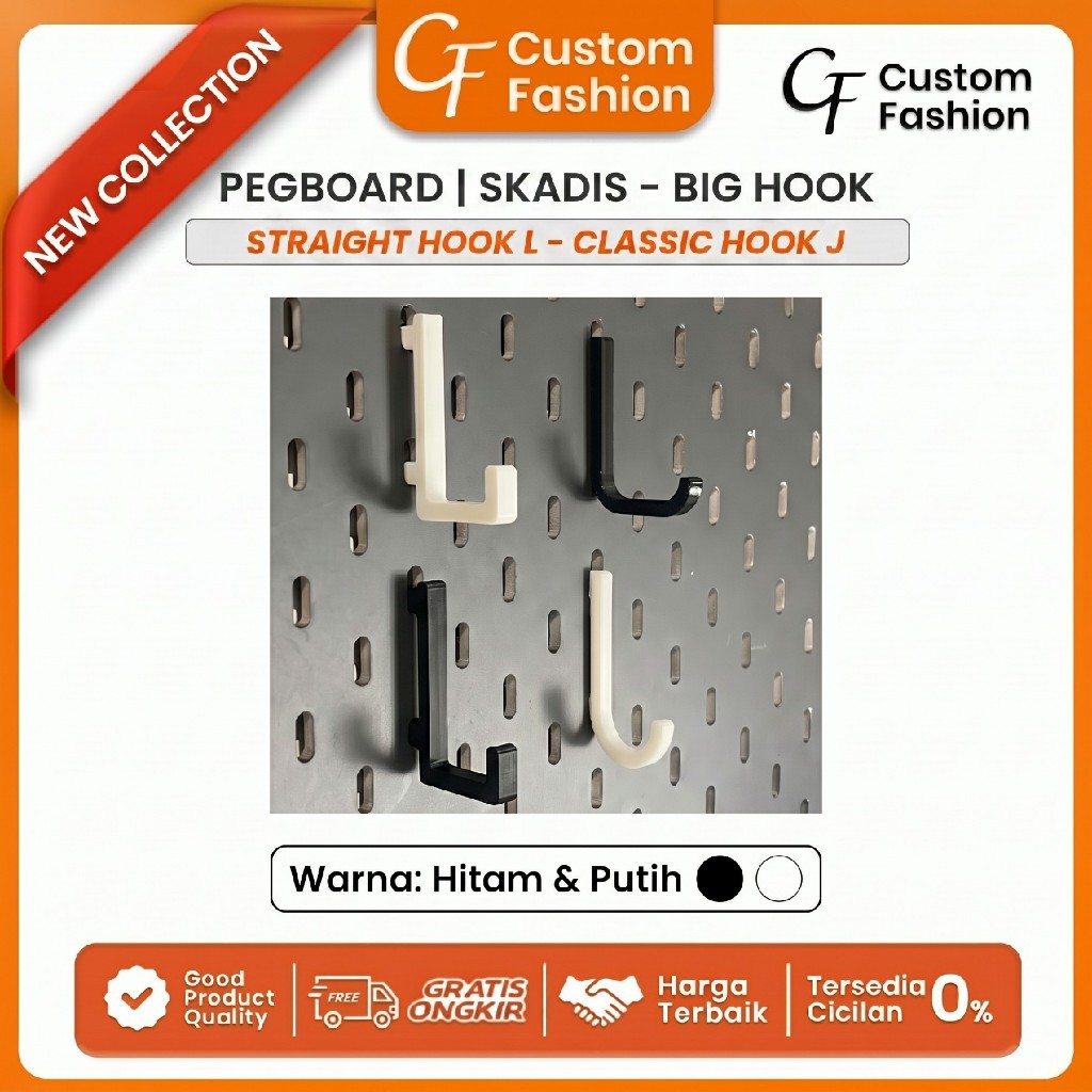 SKADIS J Hook Pegboard - Aksesoris Pengait Papan Pegboard IKEA