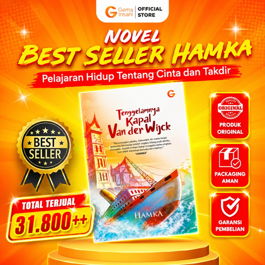 Novel Sastra Romantis Islami Tenggelamnya Kapal Van Der Wijck Softcover untuk