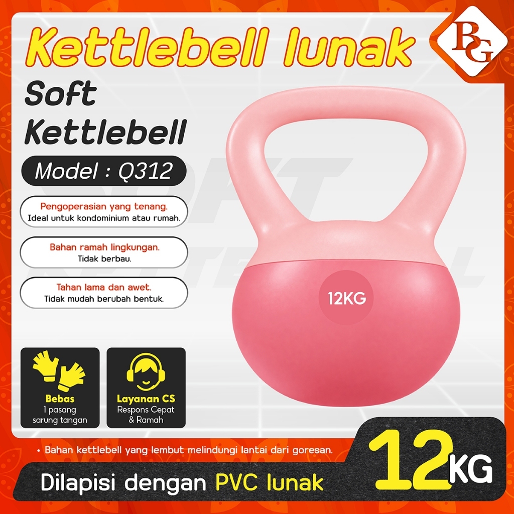 Bettergrow Soft Kettlebell Dumbell Set  Neoprene Kettlebell Lunak 2KG, 4KG, 5KG, 6KG, 8KG