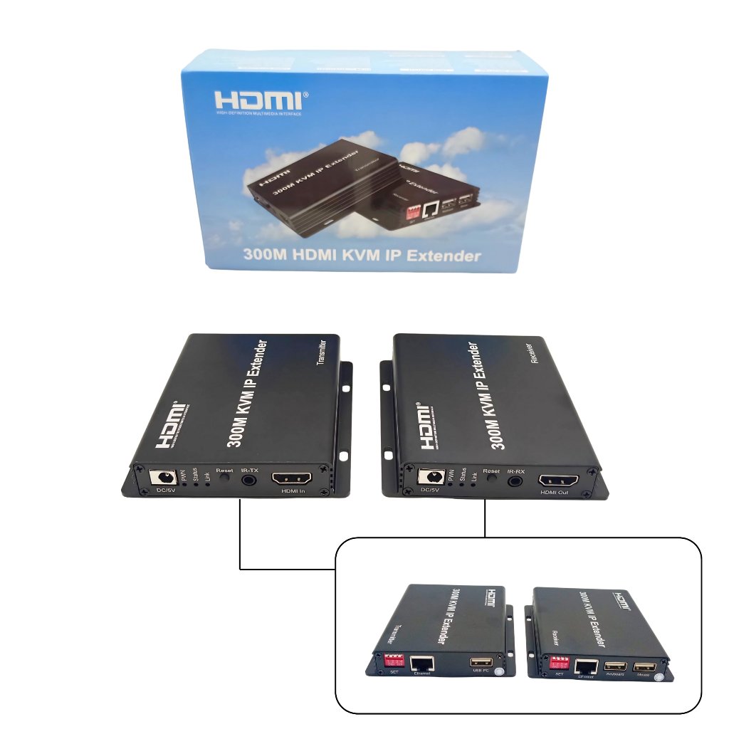 NETLINE KVM Hdmi ip Extender via UTP up to 200M