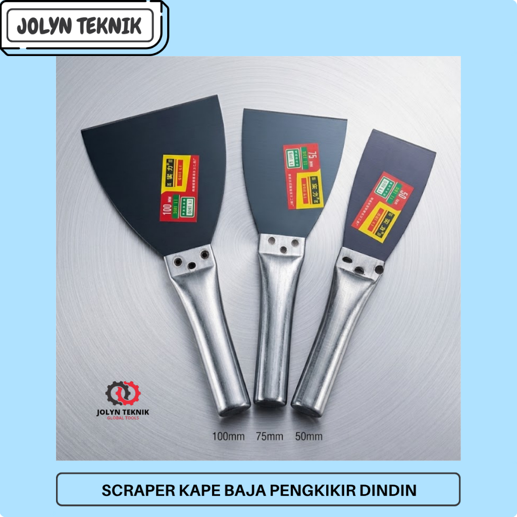 SCRAPER KAPE BAJA PISAU DEMPUL 2 " 3 " 4 " PENGKIKIR DINDING
