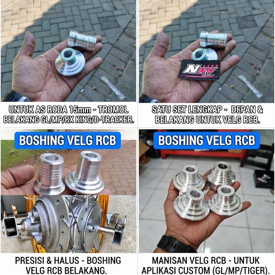 boshing pelek RCB AS 15 depan belakang /boshing gearbox pelek RCB