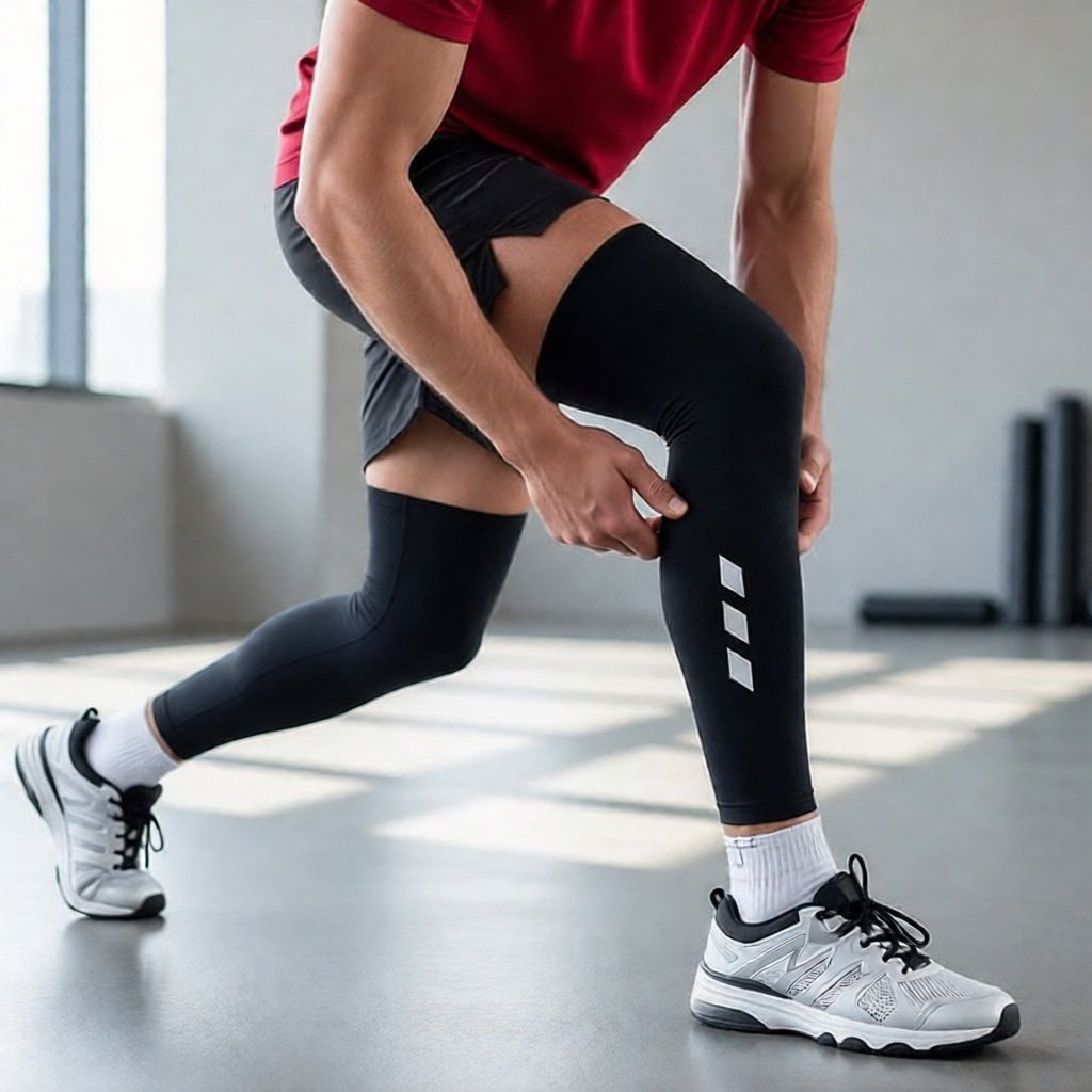 Manset Kaki Olahraga Leg Sleeve Stocking Kaki Pria Wanita Isi 2 Pcs Skin Deker Sambungan Multisport
