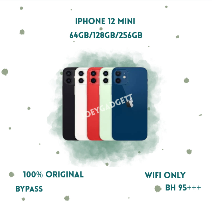 HP IPHONE 12 MINI WIFI ONLY 64GB/128GB/256GB Bekas Second Original Mulus Fullset Game/Live/Merekam V