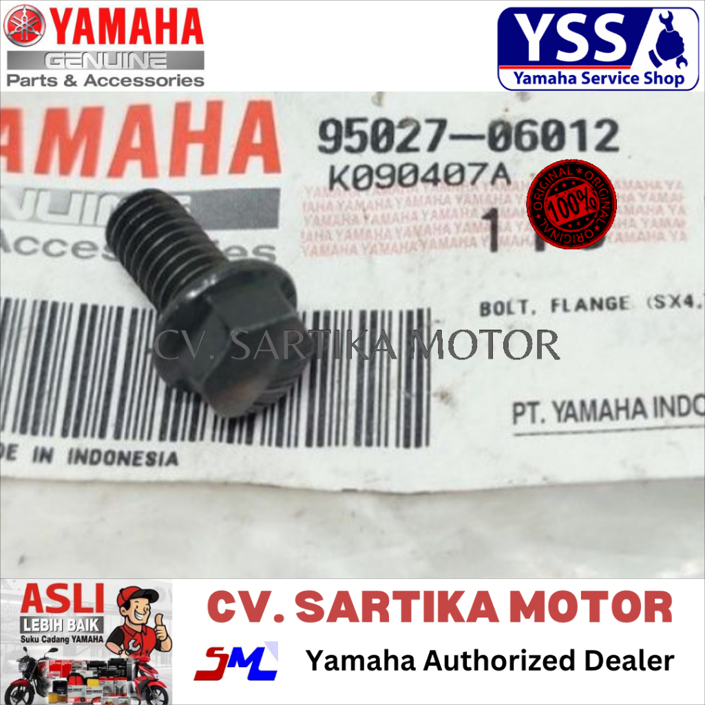 Baut Plat Dudukan Gear Gir Stater Mio Sporty - Mio Smile / BOLT, FLANGE (SX4,TZM150) / 95027-06012