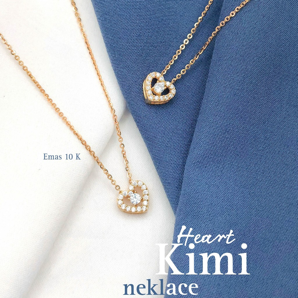Kalung Emas 10 Karat Heart Kimi (TM) J5 Ismoyo