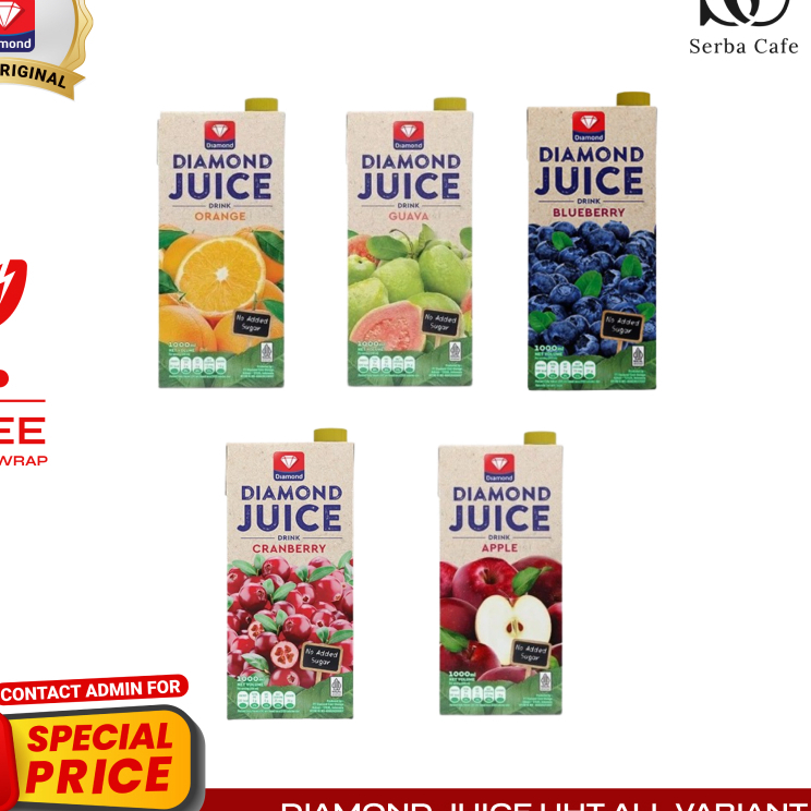 Diamond Juice UHT NO Added Sugar All Flavour (1 L)