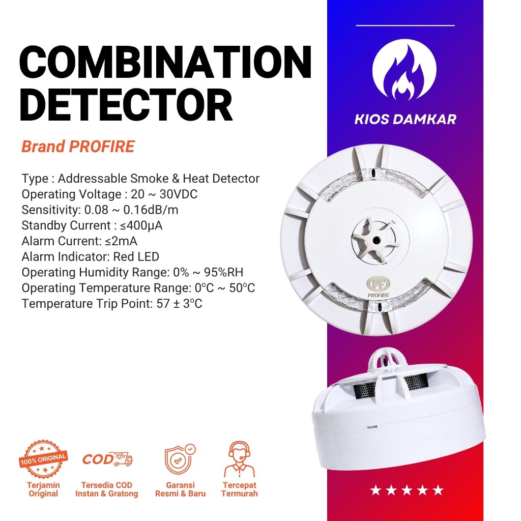 PROFIRE ADDRESSABLE SMOKE & HEAT DETECTOR