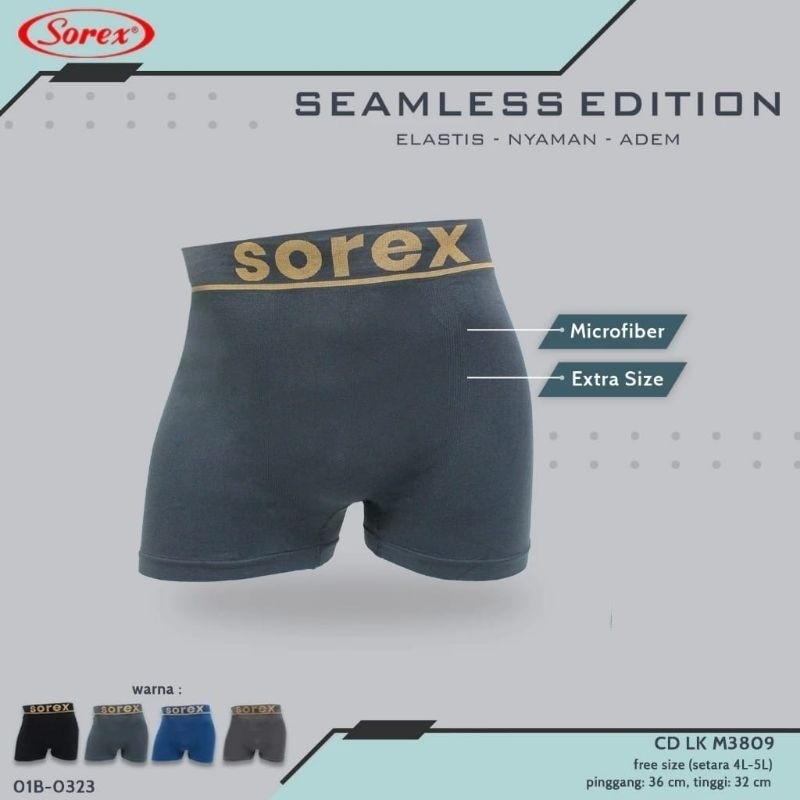 Celana Dalam Pria CD Boxer Besar Jumbo Seamless Sorex CD Laki-laki Sorex Men 3809