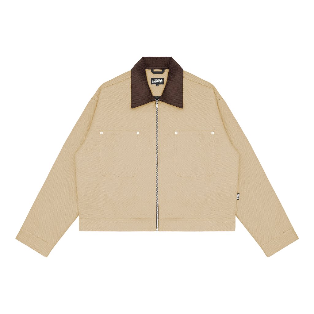 Miracle Mates - Braided Beige Work Jacket | Work Jacket Polos Cotton Twill