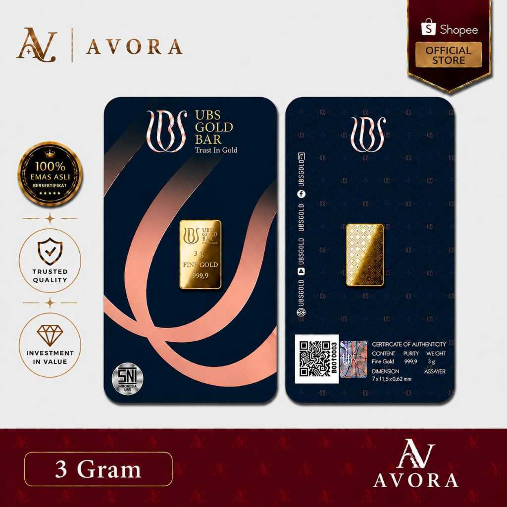 Avora Emas Logam Mulia UBS LM 3 Gram Tahun 2026