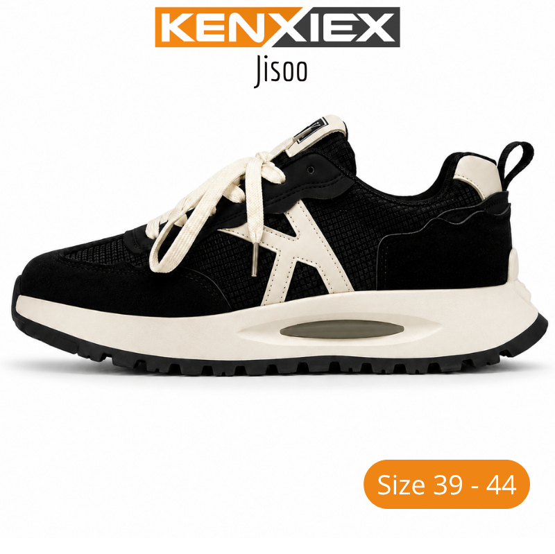Kenxiex Jisoo 39-44 Sepatu Pria Sneakers Olahraga Running Fashion Casual Kekinian Trendy 120026