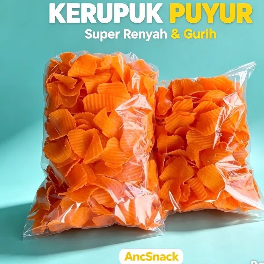 500gram kerupuk puyur Mentah / Kerupuk Poco" Merah mentah