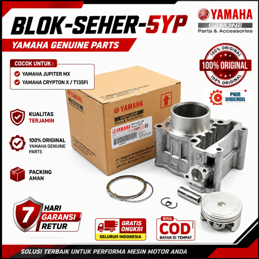 Ori Blok Seher Jupiter MX 135 New - Blok Jupiter MX Old 5YP 5OC Original Part