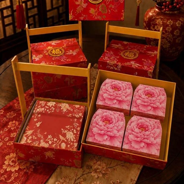 Double Tier Fu Box Mooncake & Cake Hampers