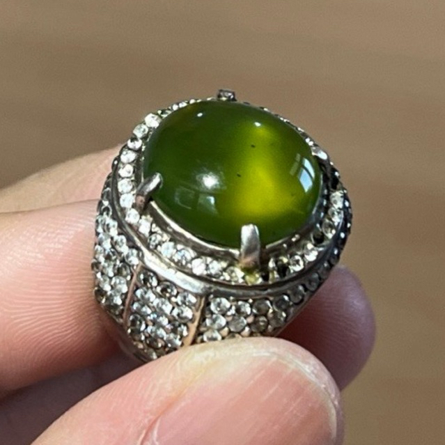 Natural Idocrase aceh clean giwang cincin perak Natural idocrase lumut aceh kristal natural idocrase