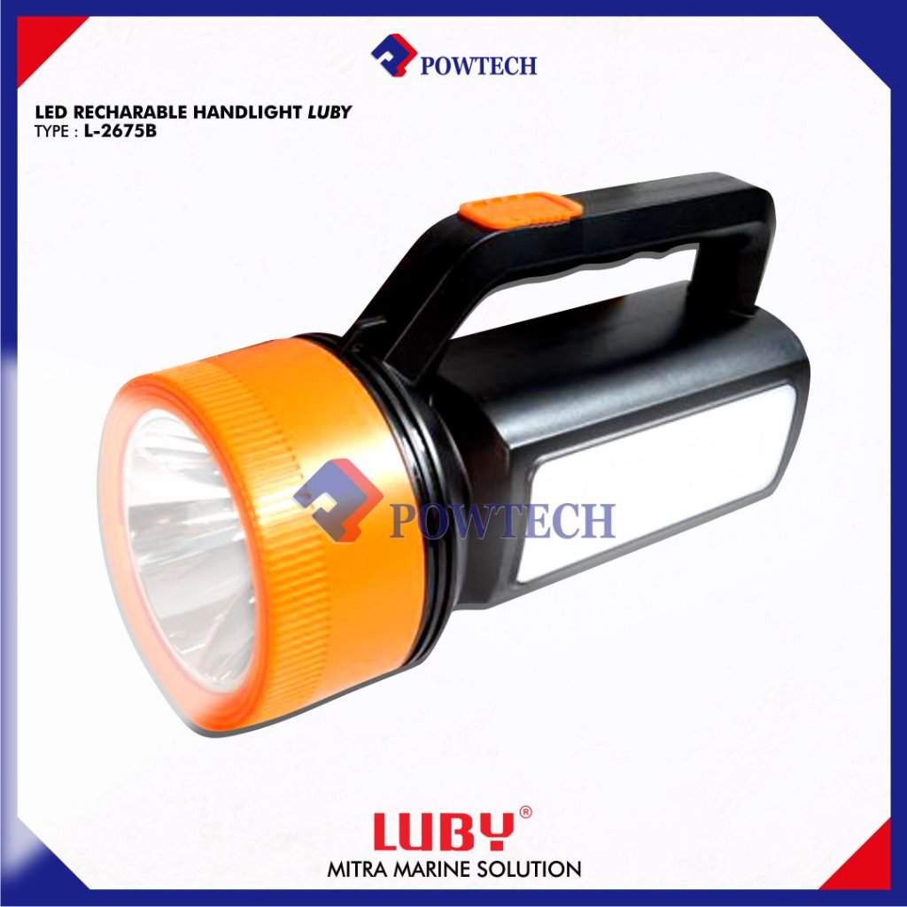 Led Recharable Handlight Luby Type L - 2675 B Watt Baterai Rechargeable Type L - 2675 B