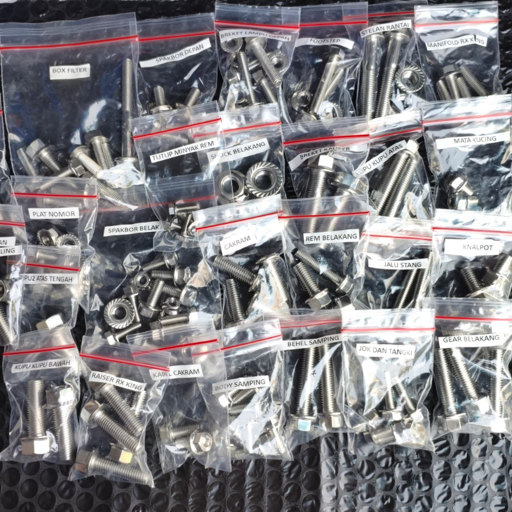 BAUT PROBOLT FULL 1 SET RXK RXS MODEL 2 KUNCI STAINLESS HENG THAILAND 100% ORIGINAL
