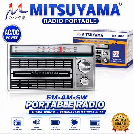 Radio Speaker Jadul Mitsuyama MS-4046 FM-AM-SW/Radio jadul