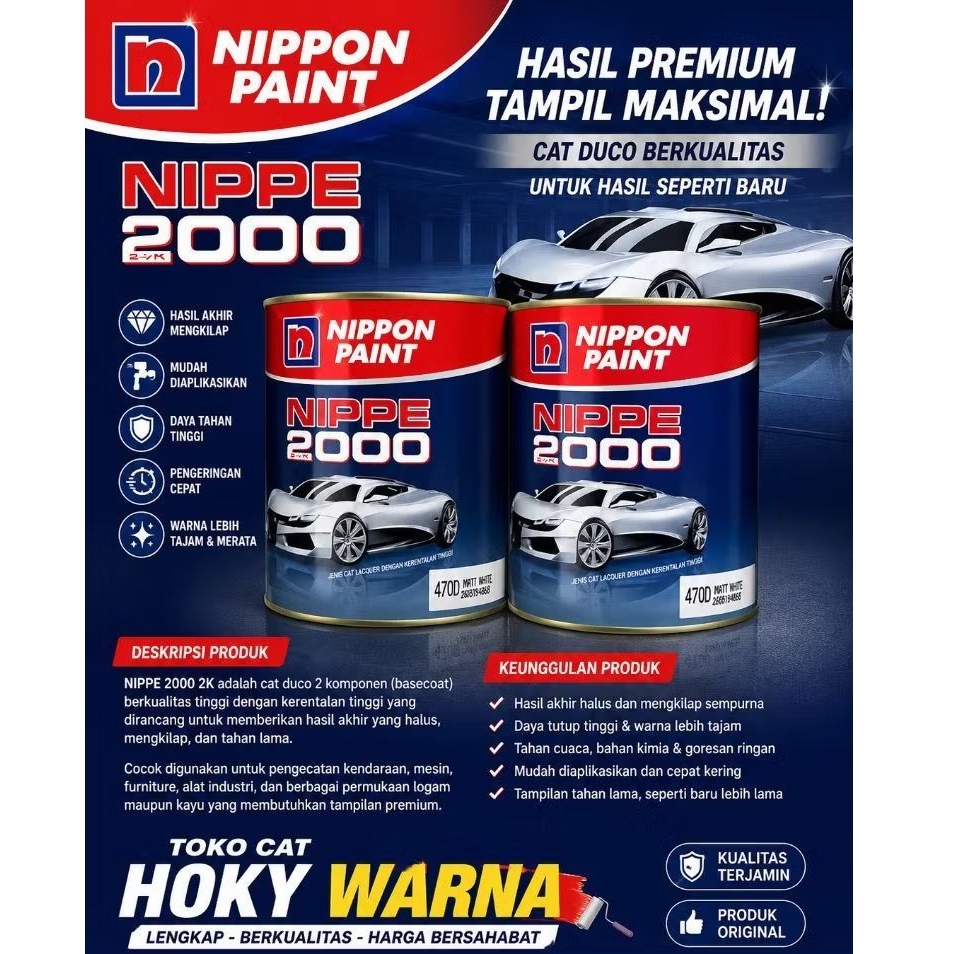 Cat Nc Nippe 2000 white doff (1ltr)