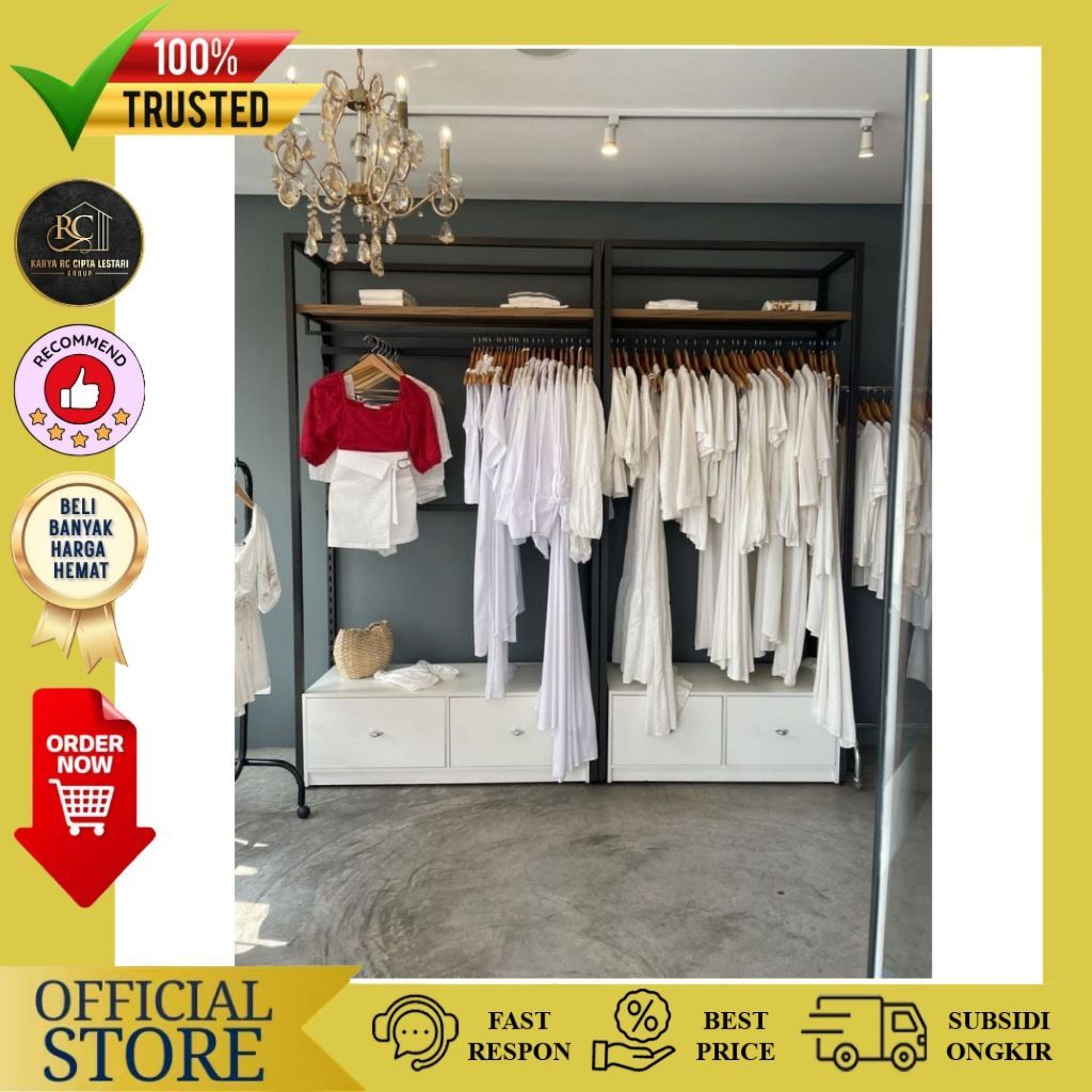 Rak Baju Distro | Rak Baju | Rak Baju Boutique