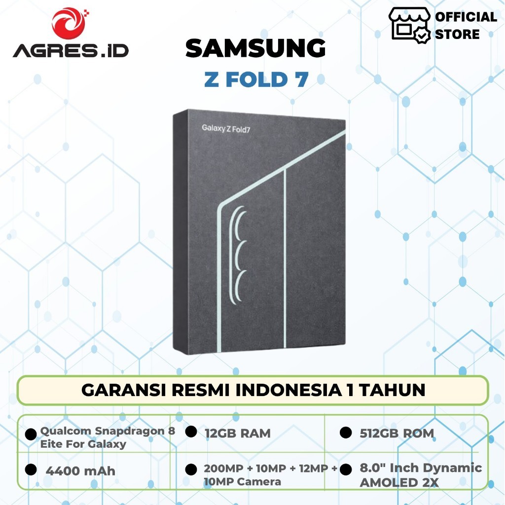 HANDPHONE SAMSUNG GALAXY Z FOLD 7 RAM 12GB  ROM 512GB GARANSI RESMI