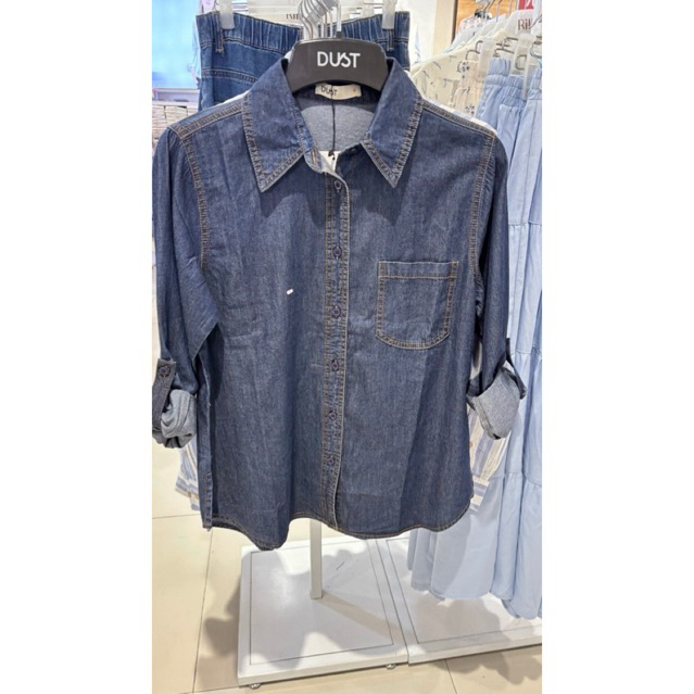 KEMEJA POLOS SEMI JEANS DUST BRAND MATAHARI ORIGINAL