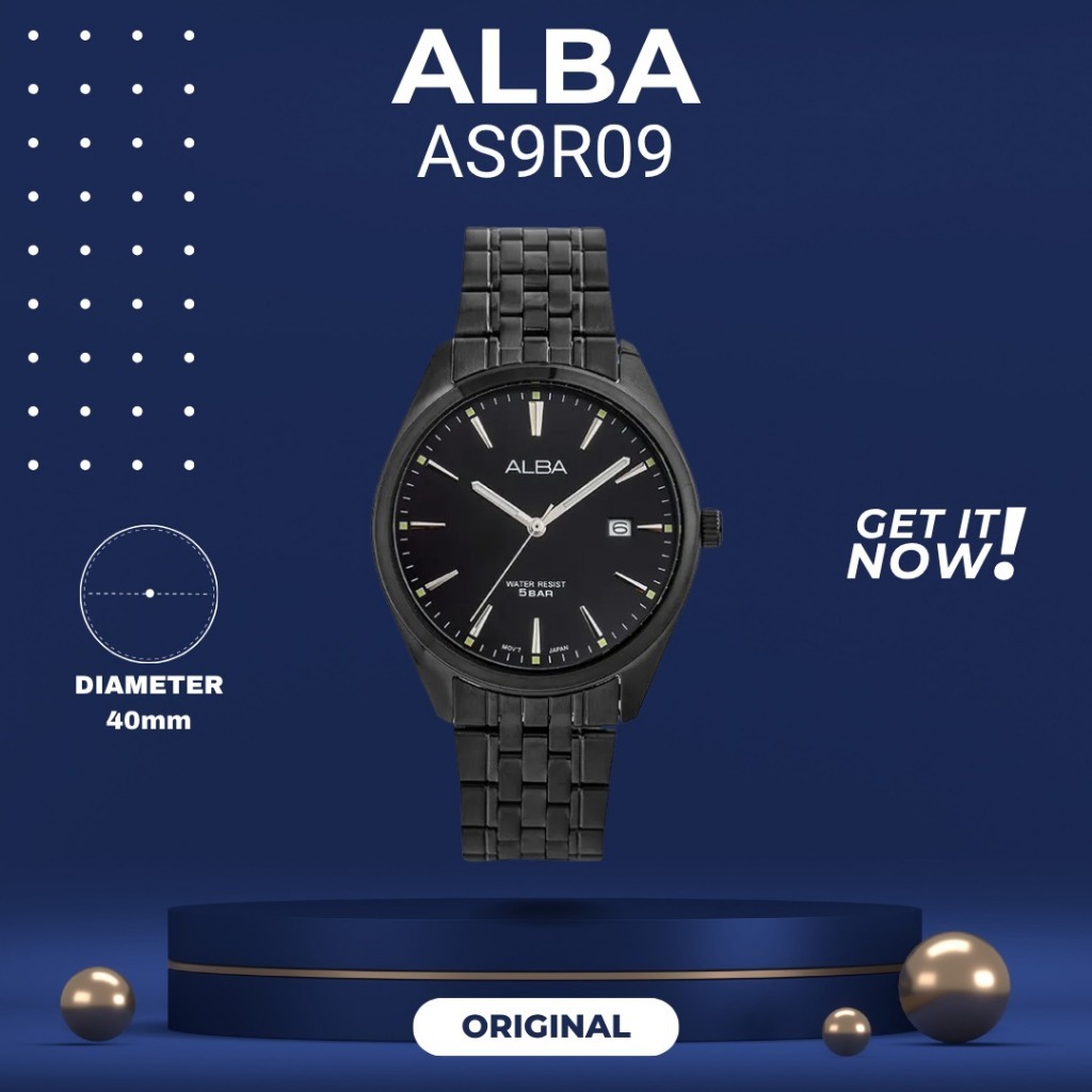 ALBA AS9R09 ORIGINAL JAM TANGAN COWOK ARLOJI COWOK FASHION