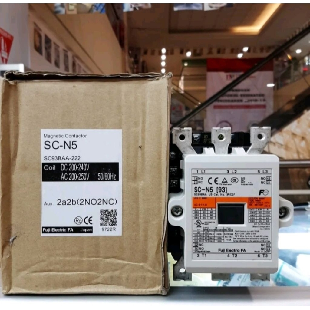 Magnetic Contactor Fuji Electric SC93BAA-222 SC-N5 200-250V 50/60Hz
