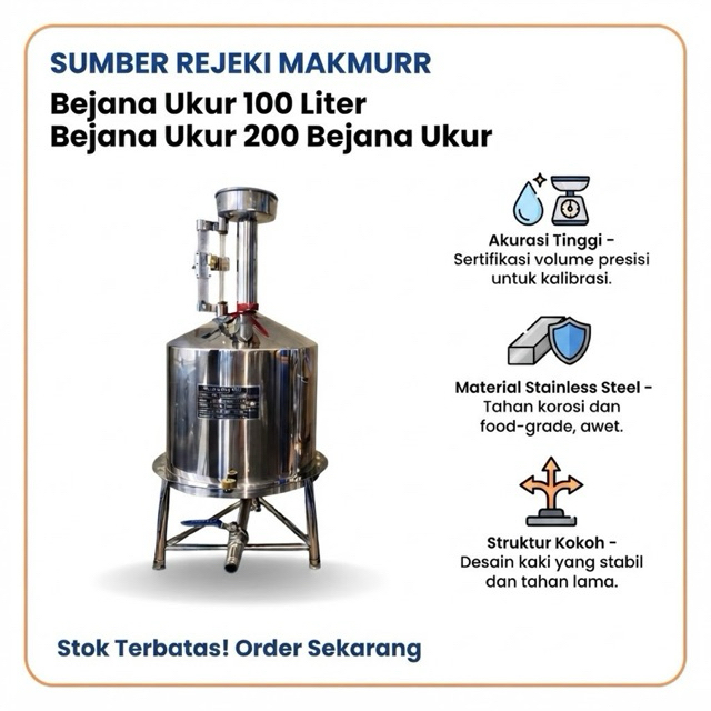 Bejana Ukur 100 Liter Bejana Ukur 200 Bejana Ukur 20 Liter Bejana Ukur 10 Liter - 100 Liter
