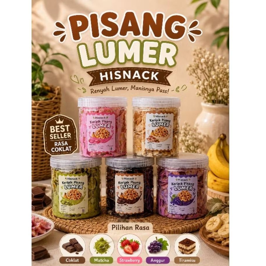KERIPIK PISANG LUMER TOPLES HISNACK