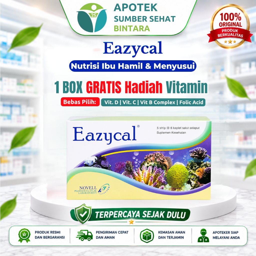 [BOX] EazyCal | Kalsium + Vitamin D | Support Tulang Kuat | Nutrisi Ibu Hamil