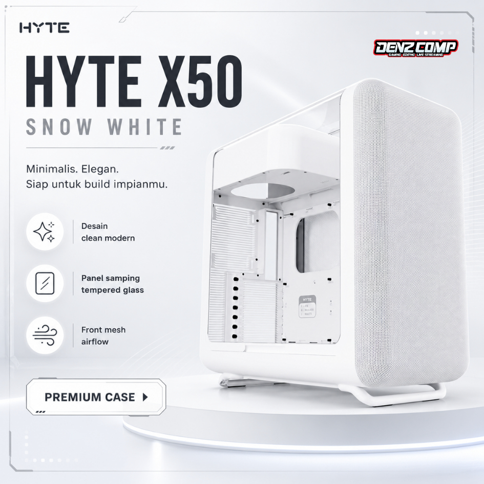 HYTE X50 SNOW WHITE | GAMING MODERN CASE