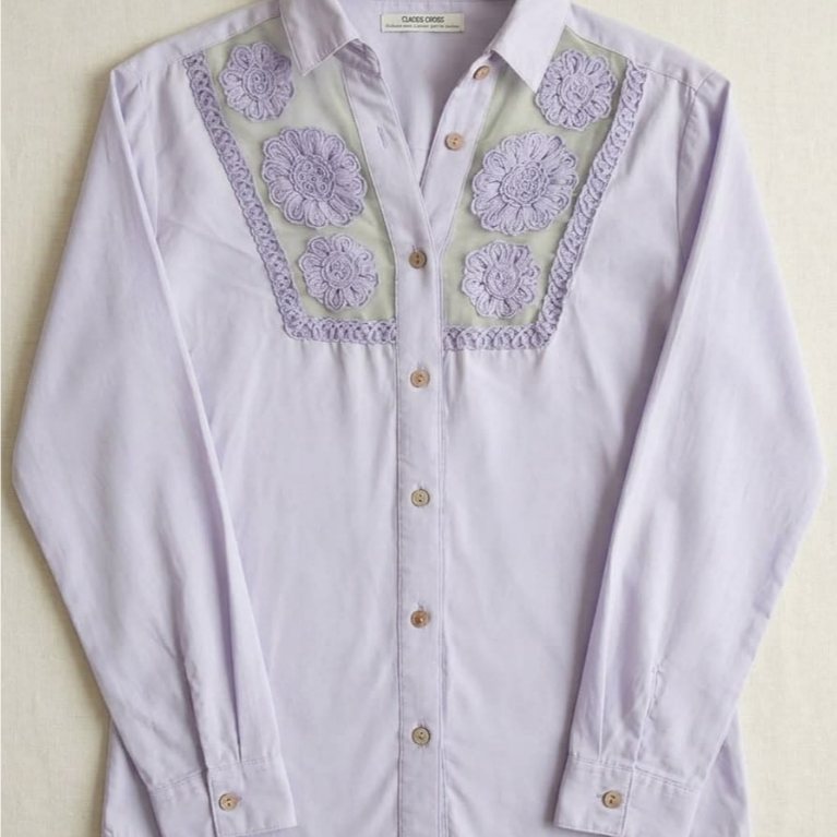 Roshan Blouse Wanita Bordir Bunga Premium