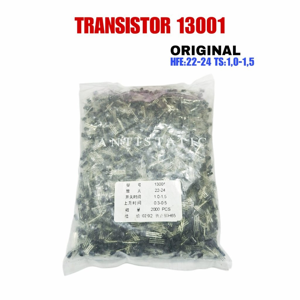2000X TRANSISTOR MZ 13001 ORIGINAL - TRANSISTOR ORIGINAL LAMPU HEMAT ENERGI - DAPAT 2000 PCS