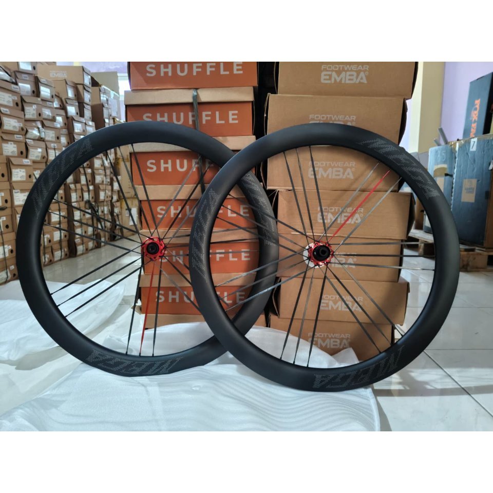 Wheelset MEGA CARBON SLR Disc Brake 50MM Rachet System Hub Shimano 11/12 Speed. Kode 43825