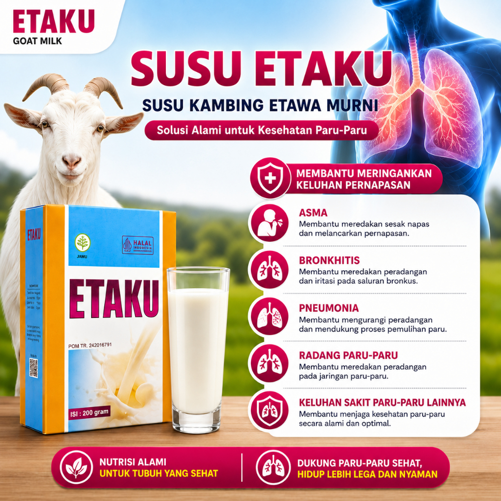 Susu Kambing Alami Untuk Masalah Pernapasan, Bronkitis, Batuk Berdahak, Dahak Berlebih, Sesak Napas,