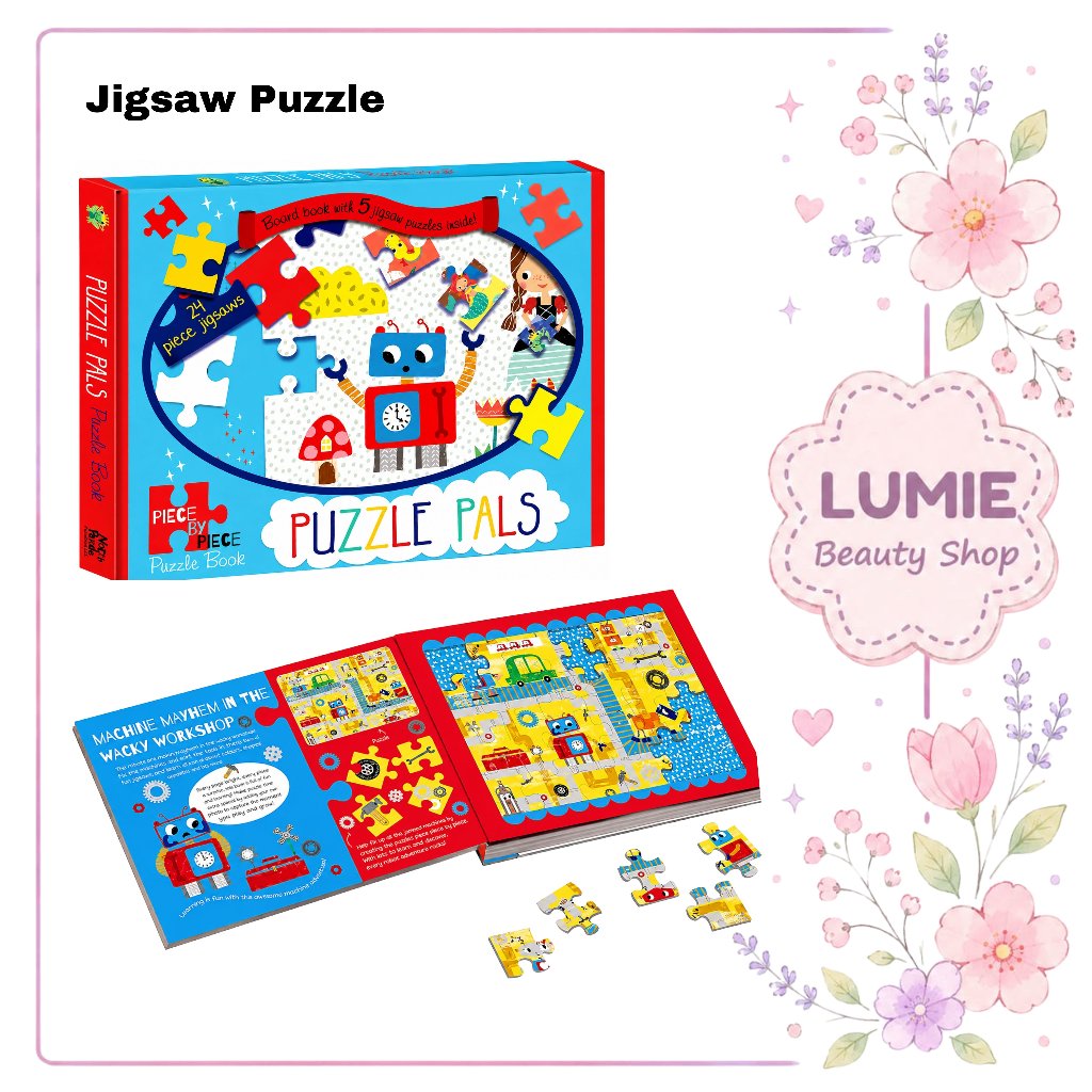 PRELOVED Puzzle book anak impor Periplus puzzle pals robot (5pcs puzzle)
