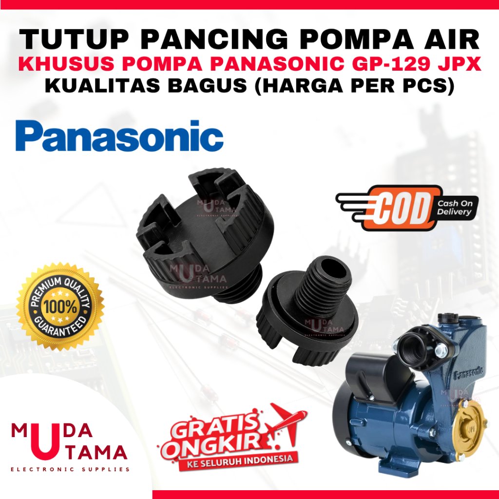 PLUG TUTUP PANCING POMPA AIR PANASONIC GP129JPX GP 129 JPX - TUTUP PANCING POMPA AIR PANASONIC GP 12