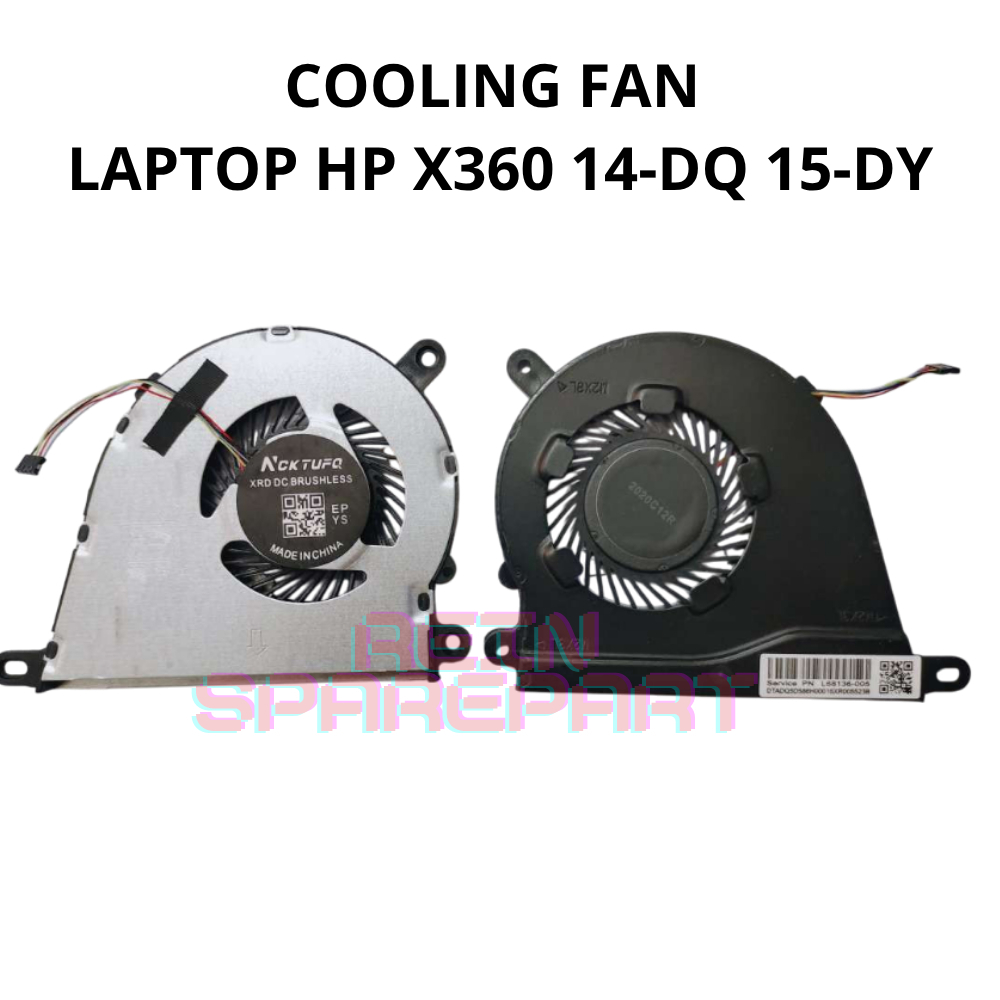 CPU Cooling Fan For HP 14-DQ 14-DQ0011DX 14-DQ1043CL 15-EF 15-DY L68134-001 - BERGARANSI