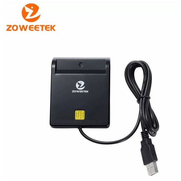Zoweetek USB ID Smart Card Reader Electronic DNI Reader for ISO 7816 EMV IC DNIE Chip DNI Smart Card