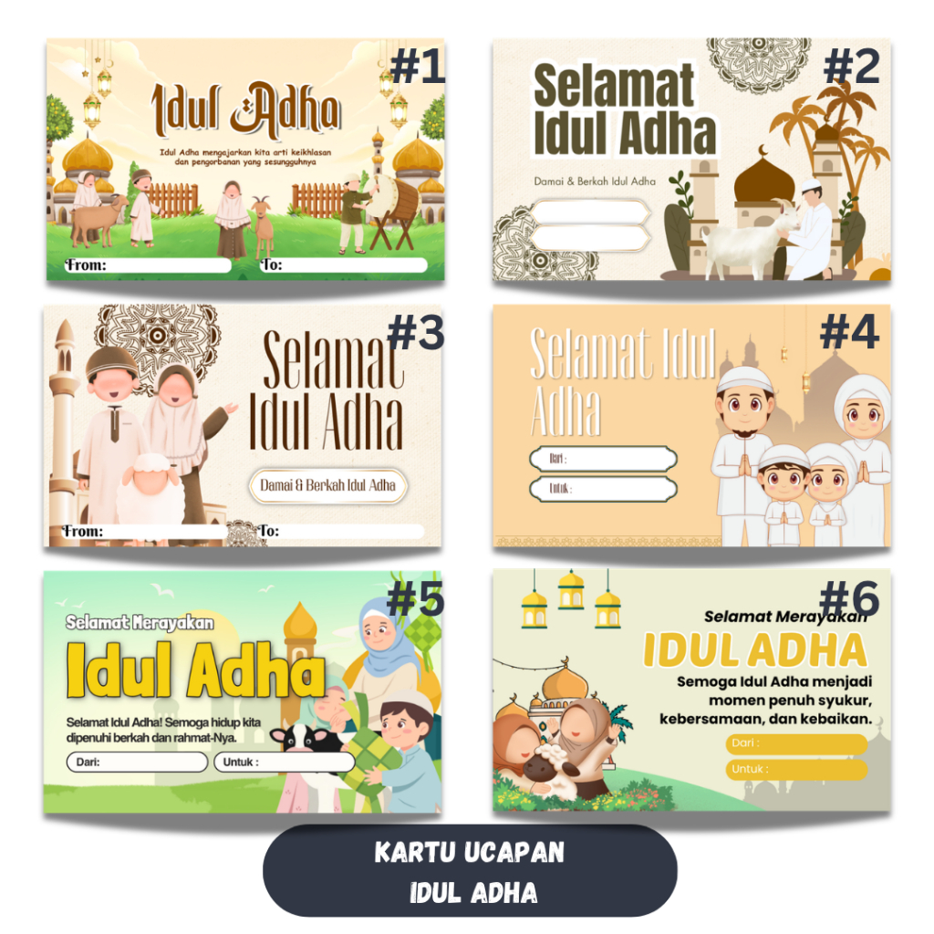 Kartu Ucapan Idul Adha | Greeting Card Idul Adha | Kartu Hampers Idul Adha | Gift Card Idul Adha | P