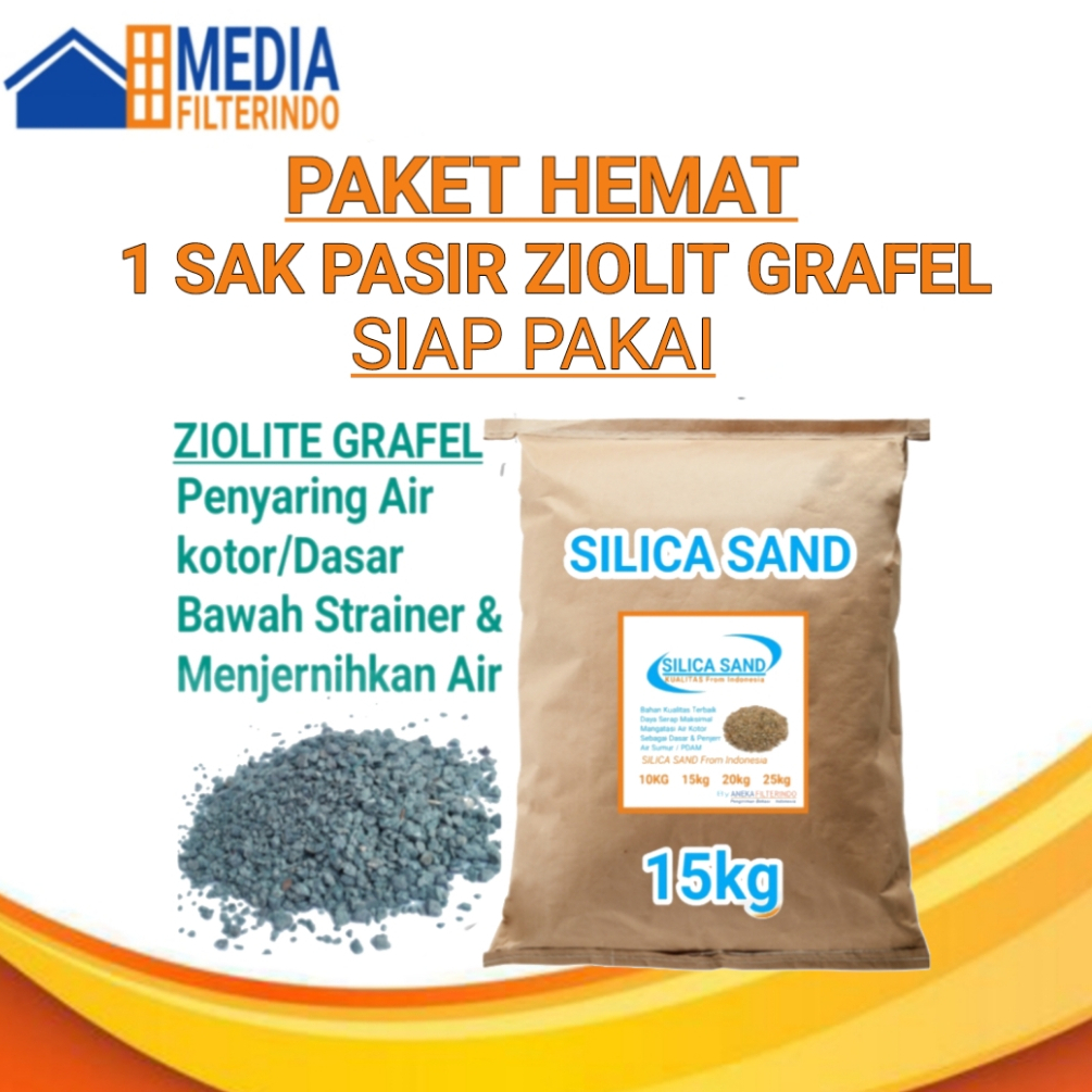 MEDIA FILTER AIR ZEOLITE - Zeolite Sand - Pasir Zeolit - Filter Air - Media penjernih air - 15kg
