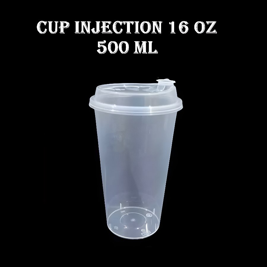 Gelas Plastik Cup PP Injection 16oz 500ml PREMIUM