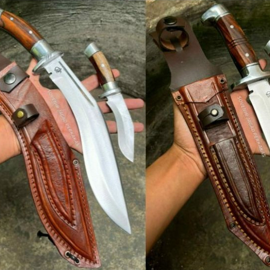 PISAU BOWIE RAMBO BAJA PER ASLI DOUBLE ISI 2 SERBAGUNA FULLTANG KUAT