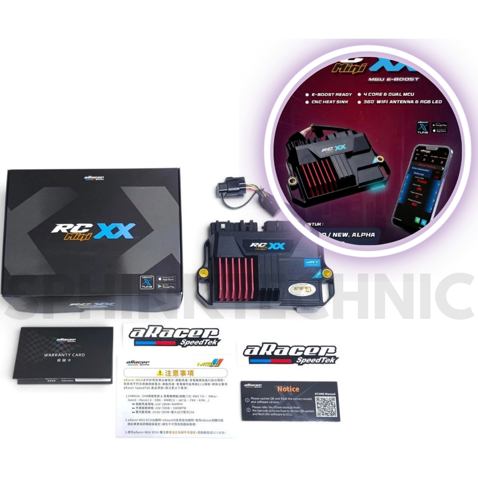 Ecu Aracer RC Mini XX MGU E-Boost Aerox Nmax (B6H) AEROX155 (B65) Alpha Turbo NEO LEXI (B3/BPN) Gara