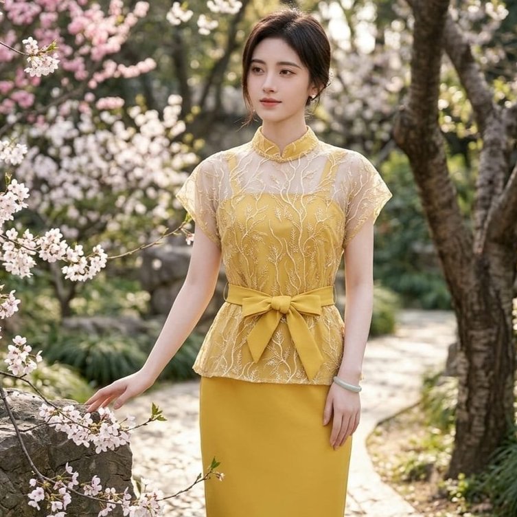 # 165, DRES ROK SPAN BAHAN SCUBA POLOS KOKMBINASI TILE BRODIR MUTIARA Dress  Pesta  Wanita  Mewah Fo