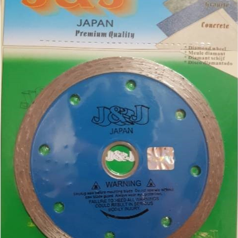 J&J JJ Diamond Wheel Mata Potong Keramik 4" Basah (Wet) J&J